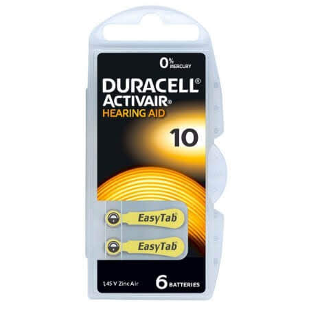 Duracell Activair MF Size 10 Hearing Aid Batteries