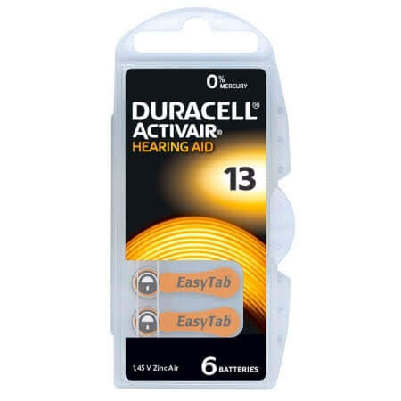 Duracell Activair MF Size 13 Hearing Aid Batteries