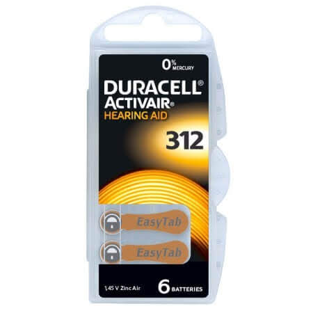 Duracell Activair MF Size 312 Hearing Aid Batteries