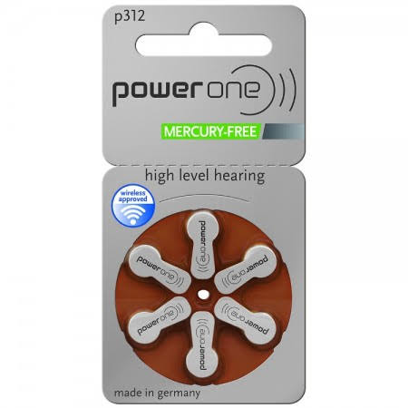 Power One MF Size 312 Hearing Aid Batteries