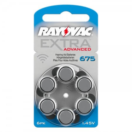 Rayovac Extra (Blue / Size 675) Hearing Aid Batteries