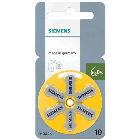 Siemens Size 10 Hearing Aid Batteries