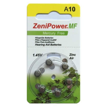 Zenipower Size 10 MF Hearing Aid Batteries