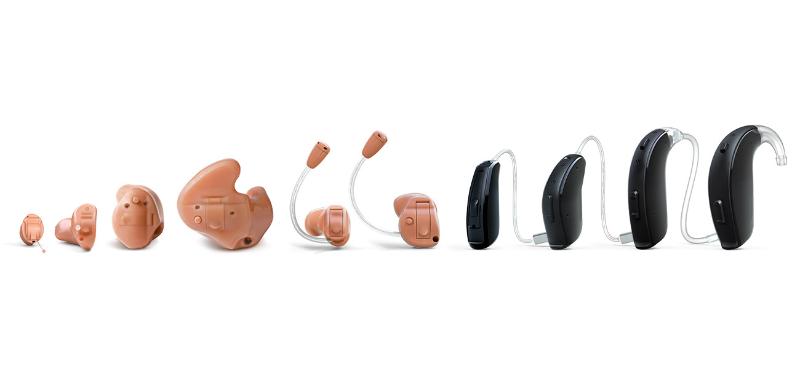 Different hearing aid types