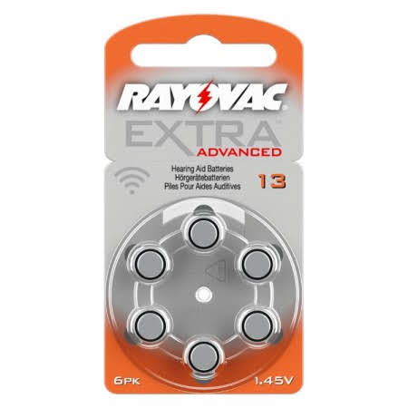 Rayovac Extra Hearing Aid Batteries (Orange / Size 13)