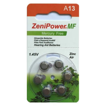 Zenipower Size 13 MF Hearing Aid Batteries