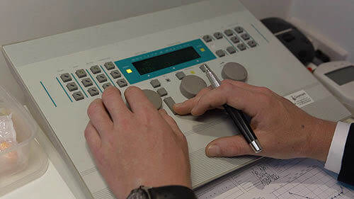 Audiometry hearing test