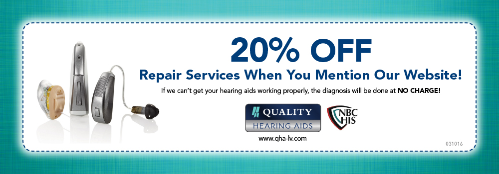 Hearing Aid repair coupon Las Vegas